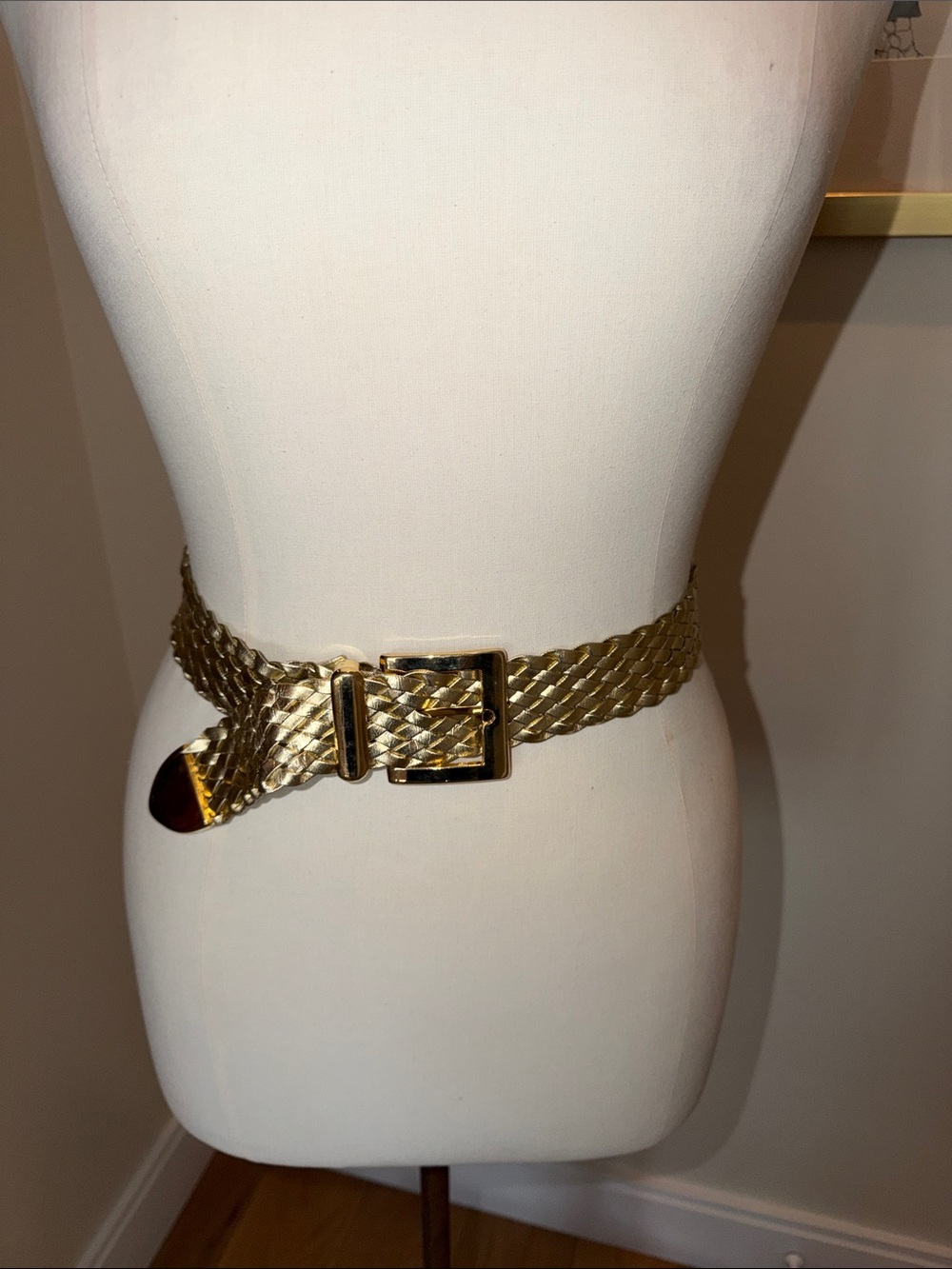 Gold Braided Waist Belt - Women's Accessory size M